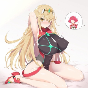 競泳水着の二次元エロ画像。