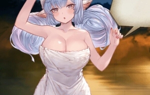 『グランブルーファンタジー』イベントでエロいムチムチ女の子のエロバスタオル姿の立ち絵