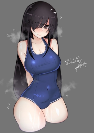 真冬だけどスク水少女がえっち事には変わりないことを証明する二次元エロ画像