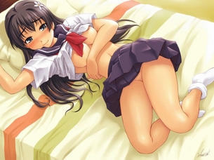 こんな制服姿のえっちな女子中学生や高校生といろいろしたくなっちゃう二次元エロ画像