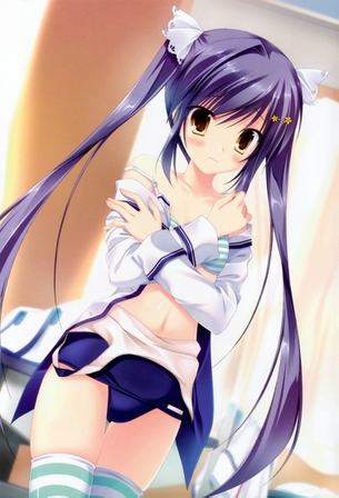 競泳水着もいいけどたまには普通のビキニとかスク水もいいよね！っていう二次元エロ画像