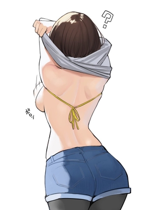 見慣れてても興奮してしまう・・・女の子の下着姿、脱ぎかけの様子はいつでもどこでもえろいんじゃ！！！っていう二次元エロ画像