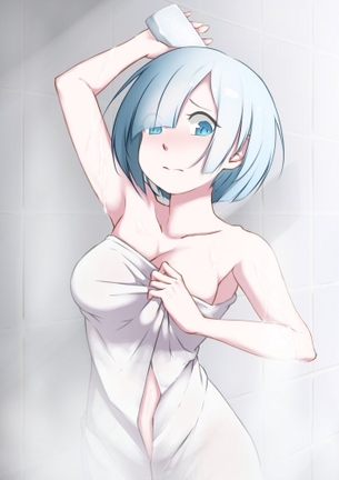 お風呂に入ってるんだから裸でも全然えっちじゃない二次元エロ画像！