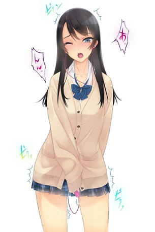 パンツの中にバイブを入れて悶えている淫乱少女のオナニー二次元エロ画像特集w