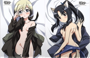 アニメ『ストライクウィッチーズ』服部静夏とウルスラの服が脱げてエロい抱き枕！