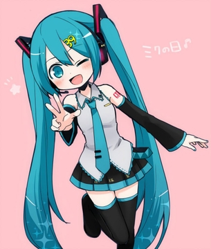 ボーカロイドの可愛い二次元画像。