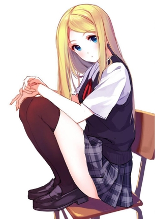 ニーソの二次元エロ画像。