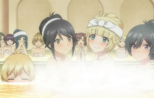 アニメ『俺だけ入れる隠しダンジョン』10話で女の子とエロい混浴でおっぱいを押し付けシーン