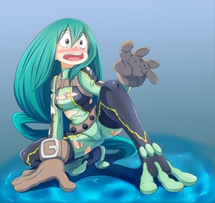 【僕のヒーローアカデミア】蛙吹梅雨のイキ顔になってるドエロい抜ける画像
