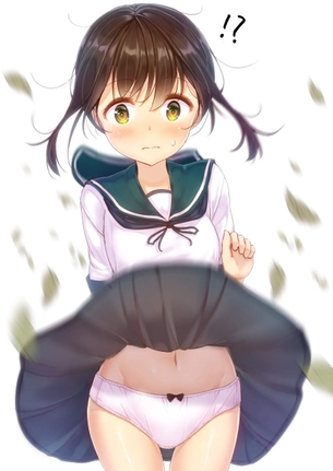 【二次】春の悪戯な風が見せてくれる奇跡、まさに青春って感じな“風パンチラ”のエロ画像