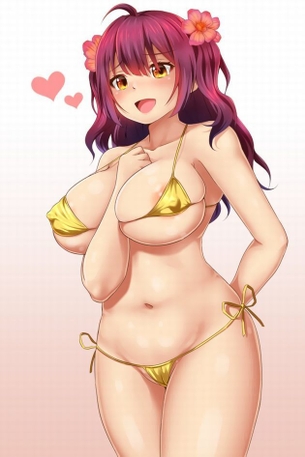 【二次】日本のビーチでこんなの付けてたら完全に頭イカれた娘扱いされる“マイクロビキニ”のエロ画像