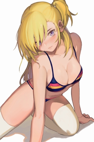 この美脚ニーソックス少女にトキめかないやつは変態じゃない二次元エロ画像