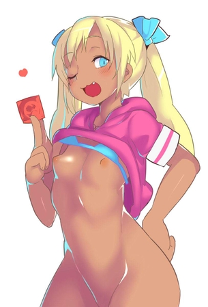 コンドーム持っちゃってどうしたの？もしかして誘ってんのか？っていう二次元エロ画像