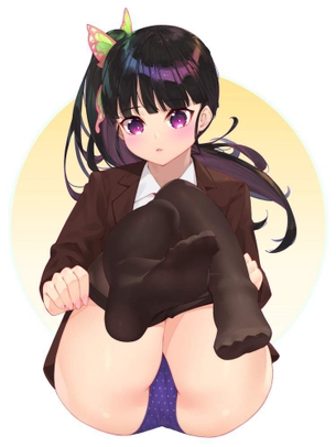 栗花落カナヲの悩殺必死のセクシーポーズのエロ画像！【鬼滅の刃】