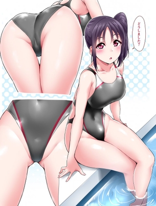 Hないたずらをしたくなる競泳水着のエロ画像