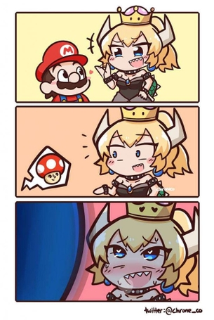【スーパーマリオ】クッパ姫がオナニーしているのを想像して即抜き二次エロ画像