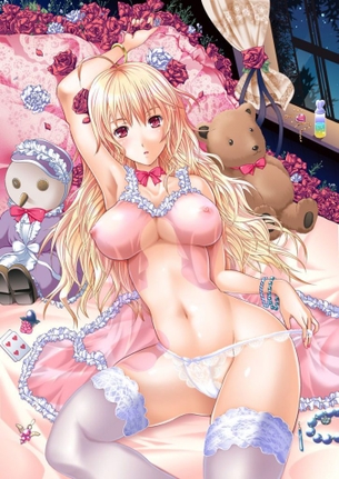 金髪のエッチな部分を奥の奥まで堪能できるエロ画像