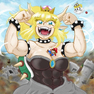【エロ画像】スーパーマリオ クッパ姫と漫画みたいなHがしたくなる抜きヌキ二次エロ画像