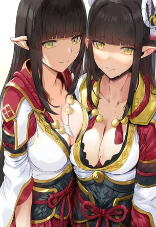 【モンスターハンターライズ】双子の受付嬢 ヒノエ＆ミノト のエロ＆萌え画像♨
