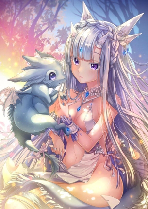 銀髪の虹エロ画像