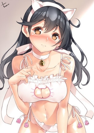 【二次】可愛いけどエロいかと聞かれるぼ微妙な“猫ランジェリー”のエロ画像