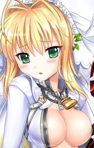 セイバーの悩殺必死のセクシーポーズのエロ画像！【Fate】
