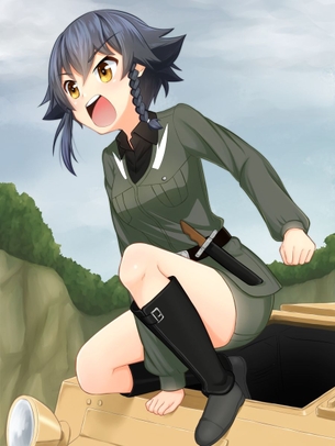 ペパロニのオナニー姿を想像するだけでめっちゃ抜けるエロ画像【ガールズ&パンツァー】