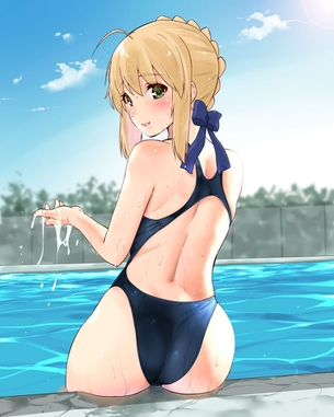 【競泳水着】着てるだけでエッチなボディーラインが出ちゃう競泳水着の美少女画像くれ その25
