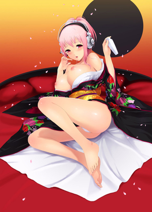 快楽に堕ちそうになってるアヘ顔のそに子抜けるエロ画像！【すーぱーそに子】