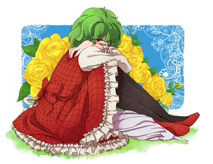 快楽に堕ちそうになってるアヘ顔の風見幽香抜けるエロ画像！【東方Project】
