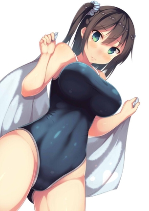 着てるだけでエッチなボディーラインが出ちゃう競泳水着の美少女画像くれ