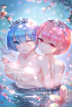 【二次】Re:ゼロから始める異世界生活の双子メイド、レム＆ラムちゃんのエロ画像まとめ！No.05【20枚】