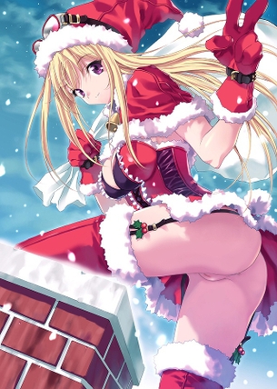 エッチなサンタコスの女の子！
