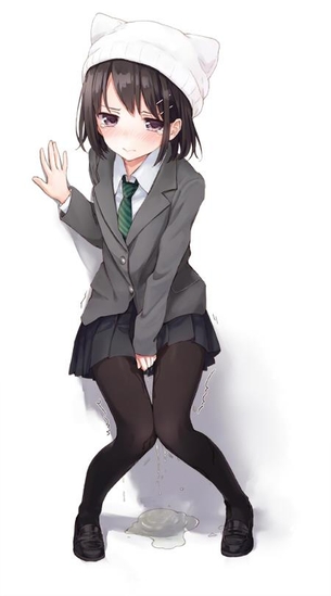 【前抑えおしがまJK】制服女子高生がスカートの前を抑えてオシッコ我慢したり我慢しきれずおもらししてる制服JKおしがまお漏らし画像！