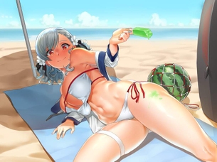 【ウェミダー!!】海とスイカと水着女子の二次エロ画像