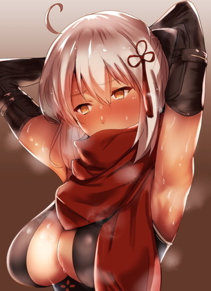 【二次】舐め回したい汗でムレムレになった腋の下のエロ画像【毛無し】