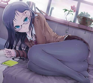 【萌え】日常的な風景とメガネっ娘の二次画像
