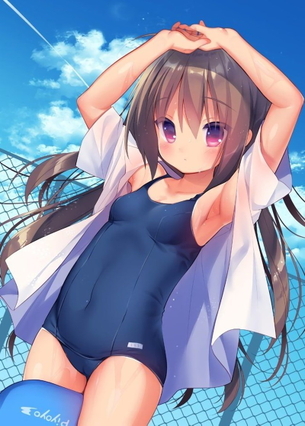 【二次】学校の授業でスク水を着てるJS、JCがエッチすぎるwww【画像】