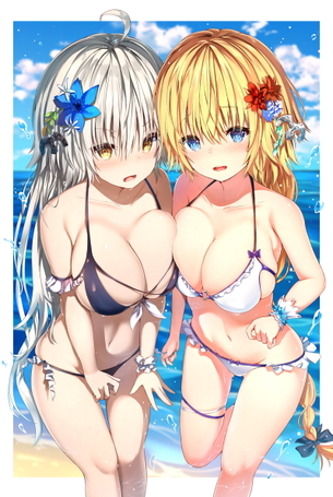 【二次】海で逆ナンされて犯されたいエッチすぎる水着痴女のエロ画像www