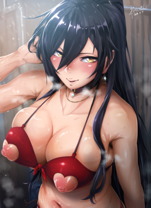 【二次】乳首を晒してビンビンに勃起させてる変態痴女のエロ画像【露出】