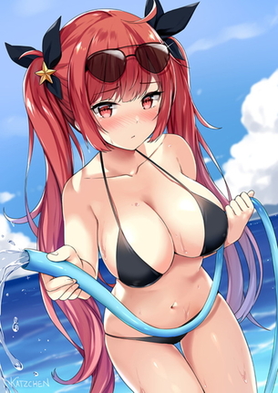 【二次】白ビキニVS黒ビキニ、ファイッ！【エロ画像】