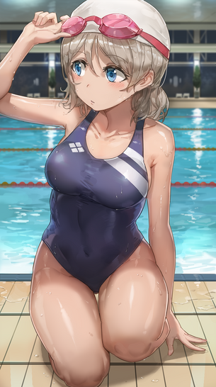 【85枚】競泳水着を着た美少女の二次エロ画像まとめ