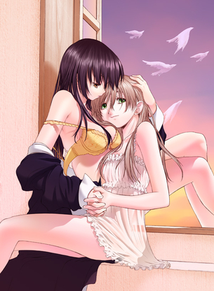 女の子同士でイチャイチャしてる二次元百合画像まとめ。 vol.46