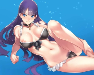 【見せてるの？】パンツの上からハミ毛してる二次エロ画像