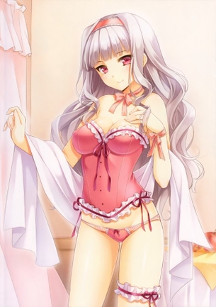 【二次】かなり気合いの入った勝負下着付けてる女の子のエロ画像