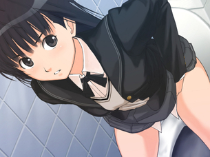 2次元 おしっこじゃなくて女の子がトイレしてる姿に萌えるエロ画像まとめ 40枚