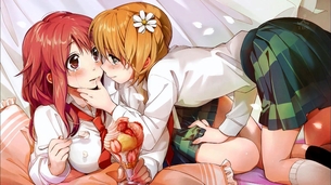 女の子同士でイチャイチャしてる二次元百合画像まとめ。 vol.55