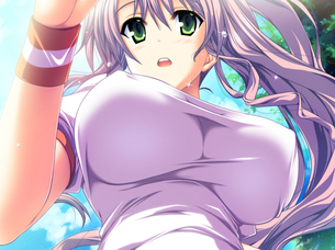 【二次】無地のニット以外の服だとほとんど痴女状態確定な着衣巨乳まんさんのエロ画像