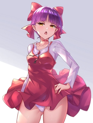 【2次】パンチラしてる女の子のエロ画像