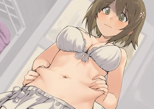 【乙女心】腹の肉を詰まんで複雑な表情を浮かべる女子達の二次エロ画像